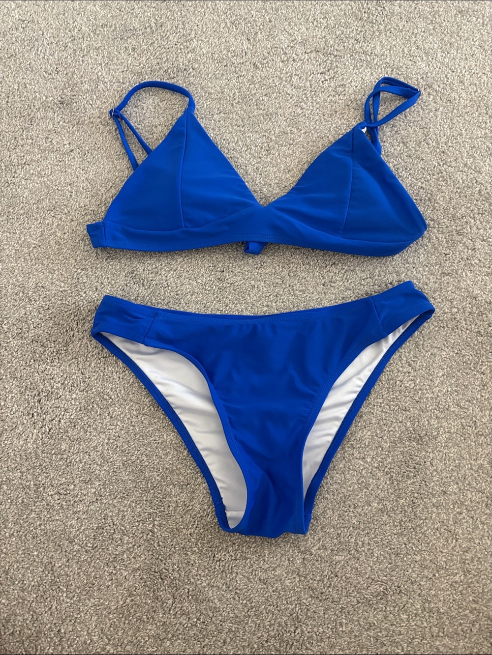SHEIN Royal Blue Triangle Bikini Set